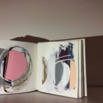 Painted Pages, oil, acrylic, emulsion, enamel, 24 carat gold leaf, collage, 5.5in x 5.5in, 2019