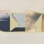 Edges CIX, acrylic, emulsion, dye, collage, 5.5in x 8in, 2020