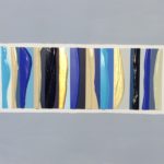 Edges CLII, acrylic, emulsion, collage, 5.5in x 8in, 2020