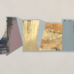 Edges CXI, acrylic, emulsion, dye, collage, 5.5in x 8in, 2020