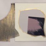 Edges CXIII, acrylic, emulsion, dye, collage, 5.5in x 8in, 2020