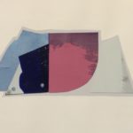 Edges CXIX, acrylic, emulsion, gloss, dye, collage, 5.5in x 8in, 2020