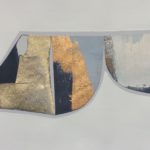 Edges CXVIII, acrylic, emulsion, dye, collage, 5.5in x 8in, 2020