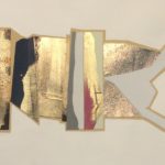 Edges CXXIV, acrylic, emulsion, dye, collage, 5.5in x 8in, 2020