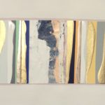 Edges CXXXIII, oil, acrylic, emulsion, gloss, collage, 5.5in x 8in, 2020