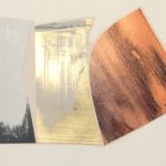 Edges LXXX, acrylic, emulsion, collage, 5.5in x 8in, 2019