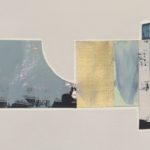 Edges XXX, acrylic, emulsion, dye, collage, 5.5in x 8in, 2019