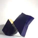 The Beauty of our Differences II, cardboard, gum tape, gloss paint, 24 carat gold leaf, 11in x 7in x 3in, 2020