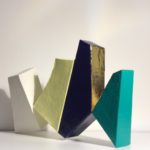 The Beauty of our Differences III, cardboard, gum tape, gloss paint, 24 carat gold leaf, 9.5in x 7in x 3in, 2020